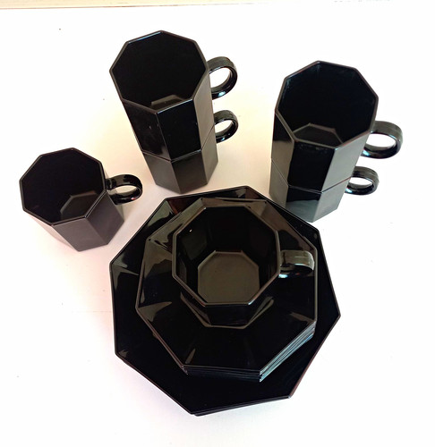 Schwarzes glas kaffeetassen - glas,