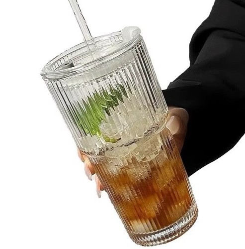 600ml vertikal gestreifte glas - vertikal,