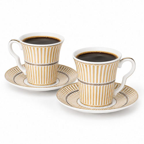 6er kaffeetassen set mit - 6er,