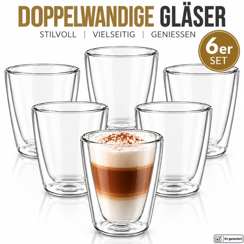 6er set kaffeegläser - 6er,
