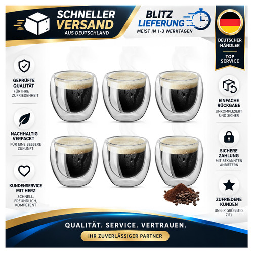 Espressotassen set stück - espressotassen,